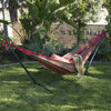 Cotton Hammock with Steel Stand 2 Person Swing Chair Bed Outdoor Garden Camping