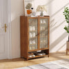 6-Tier Breathable Shoe Cabinet with Doors, Sturdy Storage for Hallway, Brown