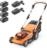 LawnMaster 48V 46cm Cordless Lawnmower with Spare Set of MX 24V 4.0Ah Batteries