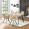 2x Faux Leather Dining Chairs Metal Legs Tub ChairsDining Room Kitchen Chairs