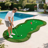 5 x 10 FT Indoor Outdoor Golf Putting Green Mat with 3 Holes-Green