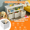 3 Drawer Storage Cabinet Wooden Bookshelf Display Rack Kids Toy Organizer Table