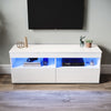 High Gloss White 120cm TV Stand Cabinet Unit 2 Door Sideboard with LED Lights