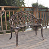 Cast Aluminum Rose Garden Chair 38.5 Inch Outdoor Patio Furniture Leisure Seat