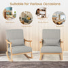 Upholstered Rocking Chair Bedroom Modern Wooden Single Accent Rocker