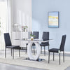 High Gloss Table Elegant Smooth Dining Room Furniture Rectangular Table 120cm