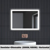 LED Bathroom Mirror illuminated Demister With/no Clock/Bluetooth/Dimmable/Socket