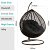 Hanging Egg Chair Rattan Outdoor Indoor Patio Garden Swing Chairs With Cushion