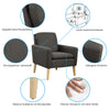 Tub Chair Accent Chair Living Room Chair with Upholstered Armchair Home Office