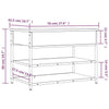 Shoe Bench Grey Sonoma 70x42.5x50 cm Engineered Wood