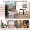 2Pcs Modern Fabric Dining Chair Padded Kitchen Armless Dining Chair Accent Chair