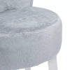 Plush Fluffy Dressing Table Stool Vanity Makeup Chair Scroll Back Padded Seat