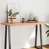 Camerina Table Brown 120x60x4 Treated Solid Wood Oak Live ,Table P9D5