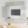 8 Piece TV Cabinet Set Concrete Grey Engineered Wood