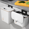 Kitchen Rubbish Bin Waste Recycling Baskets Handy Dustbin Lidded Bathroom Slim