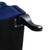 Blue Velvet Armchair Chesterfield Wing Back Button Accent Tub Chair with Cushion