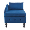 Upholstered Chaise Lounge Indoor Lounge Sofa with Right Armrest & Storage, Blue