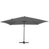 3M Sun Rotating Umbrella Garden Banana Parasol Cantilever Canopy Weight Base