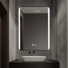 LED Bathroom Mirror with 3 LED Lights/Demister Pad/Touch Switch/Dimmable Light
