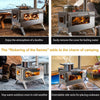 Camp Wood Stove Tent Wood Burning Stove Log with Chimney Pipe Side Racks Gloves