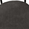 Modern Dining Chairs set of 2 Grey Faux Suede Upholstered Padded Seat Armchairs