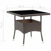 Dakota Fields Altigarron Steel and Rattan Dining Table Modern Outdoor Furniture