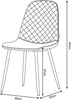 Dining Chairs Velvet Set Padded Seat Metal Leg Kitchen Chair Home Office
