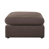 Dusk Cairo Chocolate Linen Feather Ottoman Pouffe RRP £399