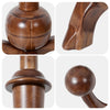Wooden Coat Rack Freestanding Hallway Tree Rack With Sphere Base and 8 Hooks