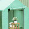 Walk in Garden Greenhouse w/Shelves Steeple Grow House 120 x 186 x 190 cm Green