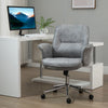 Swivel Computer Office Chair Mid Back Desk Chair Home Study Bedroom, Light Grey