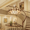 Large Diamond Crystal Chandelier Ceiling Pendant Hanging Light Illuminated Hall