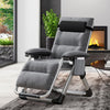 NAIZEA Outdoor Padded Lawn Recliner Zero Gravity Chair Folding Chaise Chairs