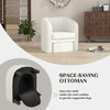 Modern Accent Chair and Ottoman Set Bedroom Upholstered Club Chair w/Footrest