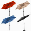 2.7 M Outdoor Patio Umbrella Garden Parasol with Crank Handle &Tilt Adjustment