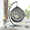 85" Metal Hammock Chair Stand Air Porch Swing Hanging Chair Holder Freestanding