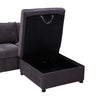 Modern L-Shaped Corner Sofa 3 Seater Armchair Couch With Storage Chaise 6 Pillow