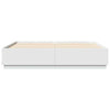 Festnight Bed Frame with White 200x200 Engineered Wood, Bed Frames, R0B4