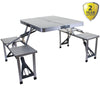 PORTABLE FOLDING CAMPING TABLE PICNIC OUTDOOR CHAIR STOOLS SET TRESTLE COMPACT