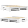 Bed Frame White 200x200 Engineered Wood A7M0