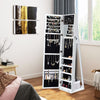 3-in-1 Jewelry Cabinet Full-Length Mirrored Jewelry Armoire Storage Organizer
