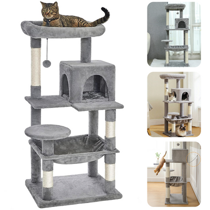 Large Cat Tree Tower Bed Activity Centre Cat Climbing Multilevel Scratching Post