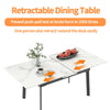 Adjustable Dining Table Extendable Marble Stone Kitchen Table For Small Spaces