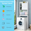 Over-The-Toilet Storage Cabinet 4-Tier Washing Machine Rack W/Adjustable Shelves