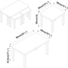 Nesting Tables Wooden Space Saving Coffee Side Table Set of 3 Rustic Brown Large
