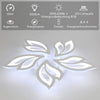 Modern Chandelier LED Lamp White Frame Ceiling Light With RGB Backlight Eaamxyyv