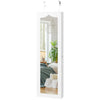 Jewelry Cabinet Lockable Wall/Door Mounted Jewelry Armoire 5 LED Light Xmas Gift