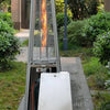 Ross James Luxury Glass Flame Patio Garden Heater Stainless Steel 13 kW Outdoor