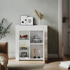High Gloss White Display Sideboard Cabinet Storage Cupboard with RGB LED Lights