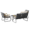 4 Seater Garden Corner Sofa Set Metal Furniture Outdoor Patio Table & Chair Kit